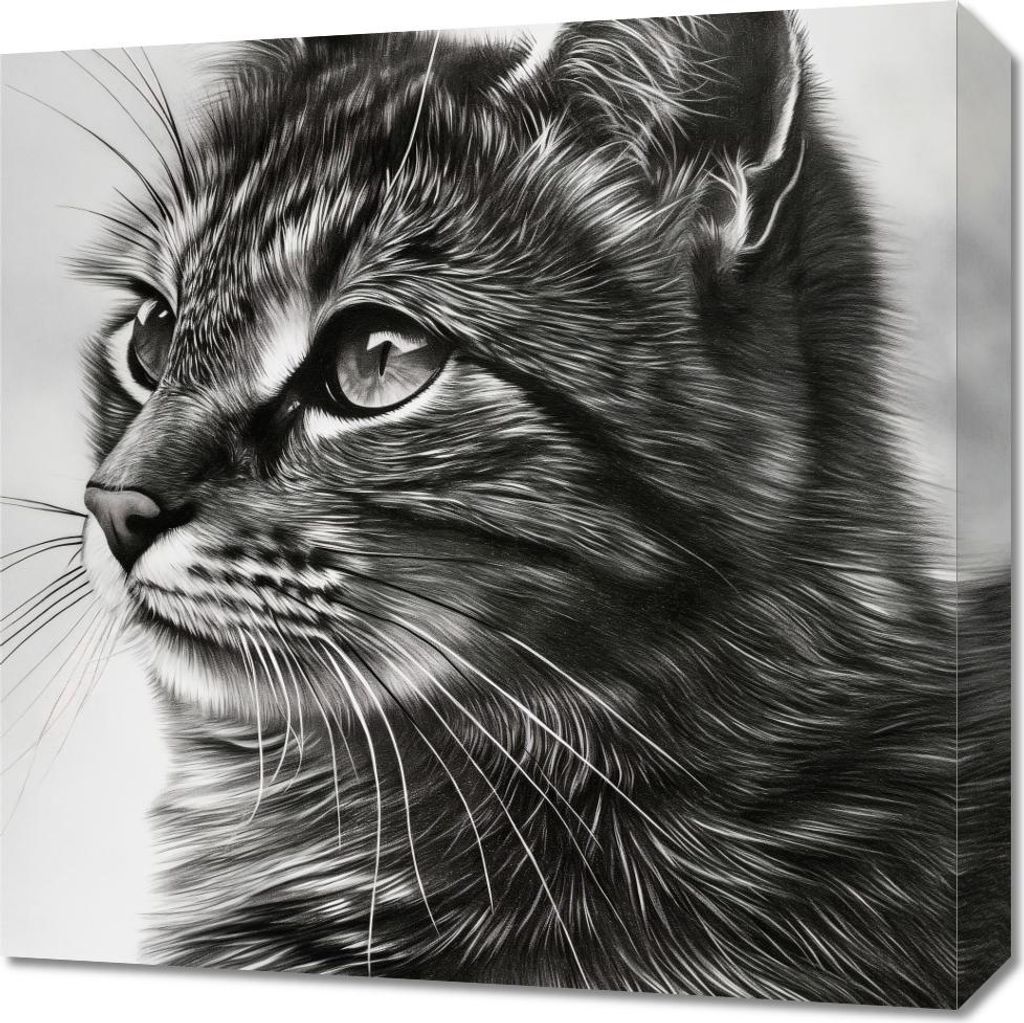 Bild 50x50cm Katzenblick