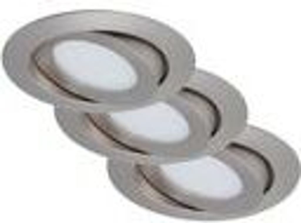 3er Set LED Einbauleuchte, Ø 10,6 cm, 4,8 W, Matt-Nickel, Produktbild 