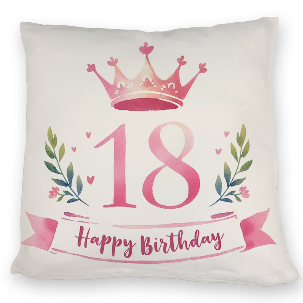 Happy Birthday 18 Krone Kissen Produktbild 