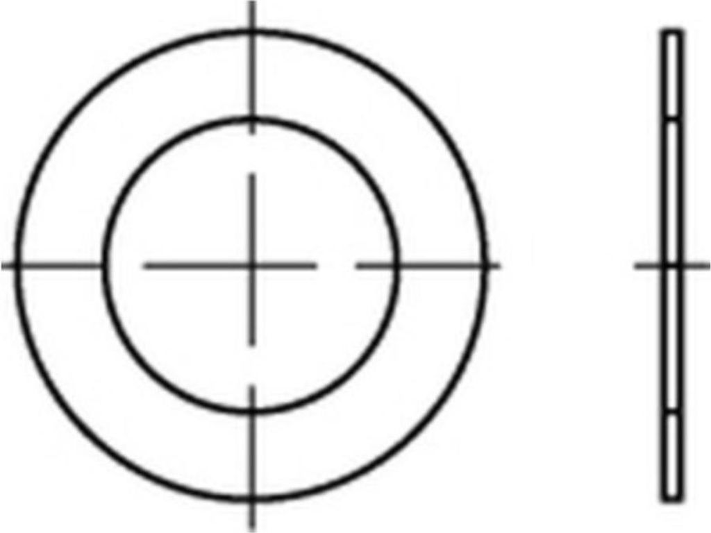 Reyher Paßscheiben DIN 988 Stahl 26x37x0,1 (100 Stück)