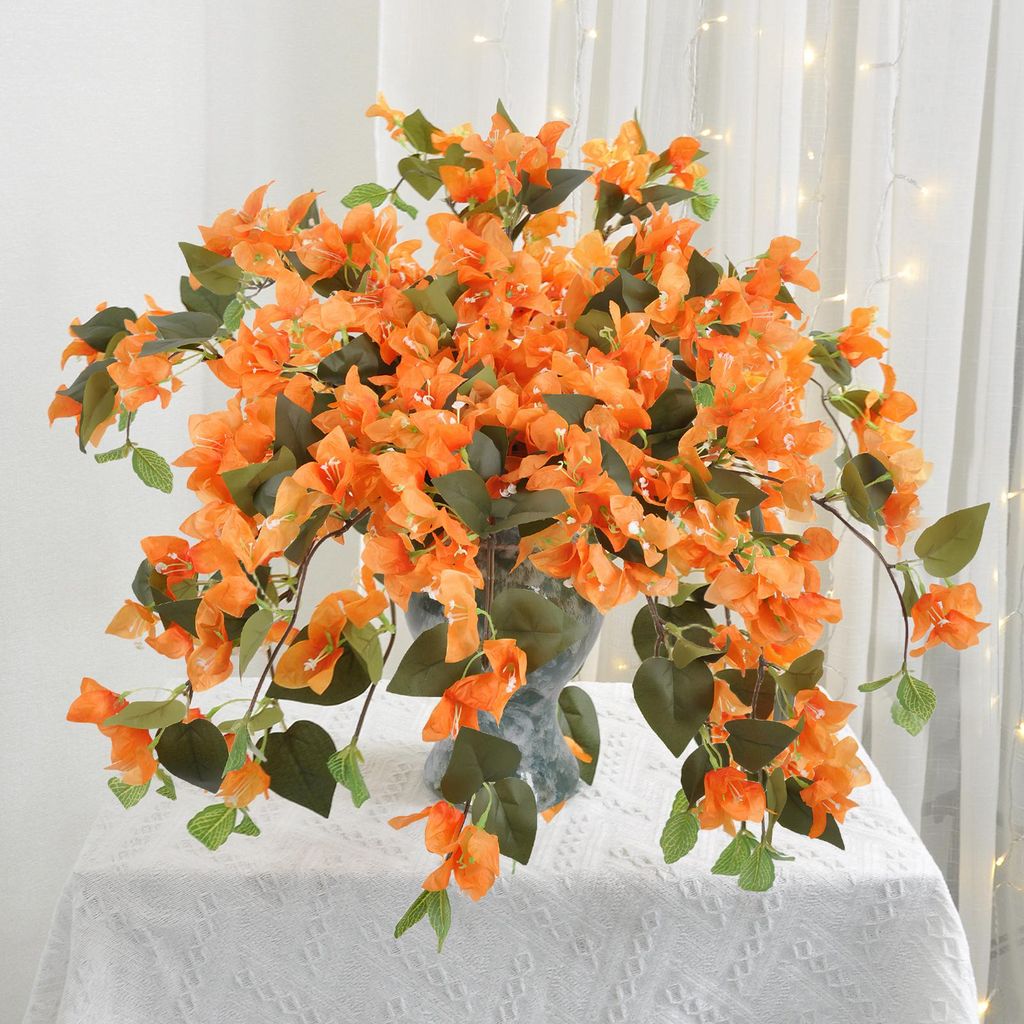 Künstliche Bougainvillea Speetabilis, realistische, UV-beständige Kunstseidenblume, für drinnen und draußen, Garten, Hochzeit, Party, Dekoration