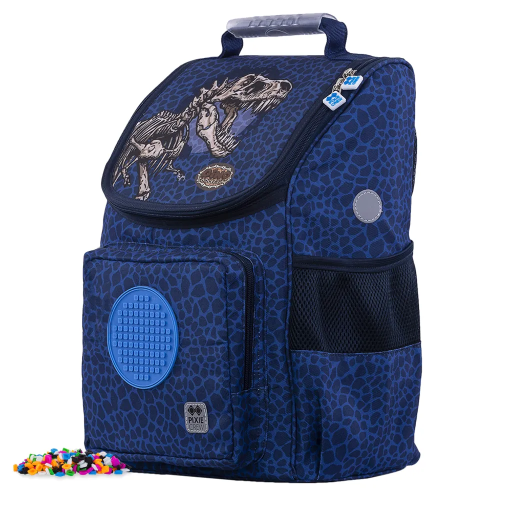 Cartable Scolaire Dinosaure PIXIE CREW avec Panneau Créatif en Silicone