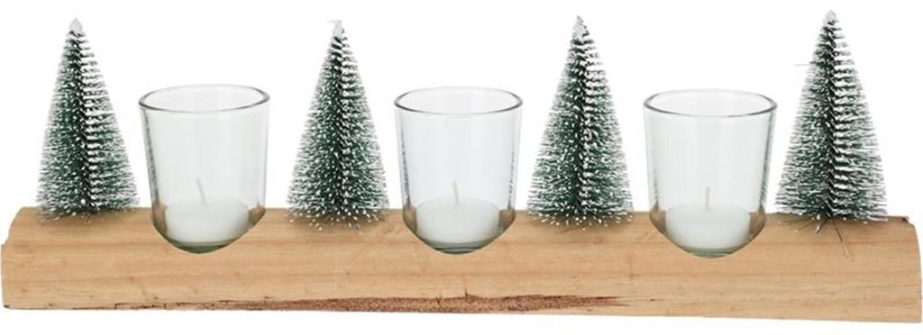 Home-Styling-Teelichthalter-Set mit Bäumen