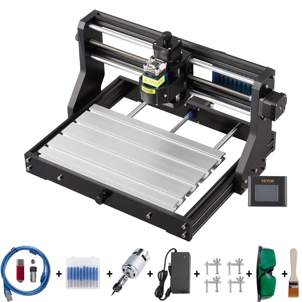 Mini Graveur Laser et Fraiseuse CNC 3 Axes pour Gravure sur Bois DIY
