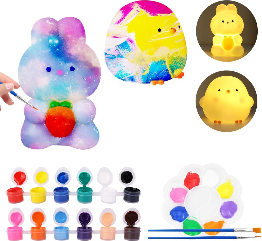 Ostern Geschenk DIY Kit mit Nachtlicht Malerei für Kinder 3-14 Jahre alt