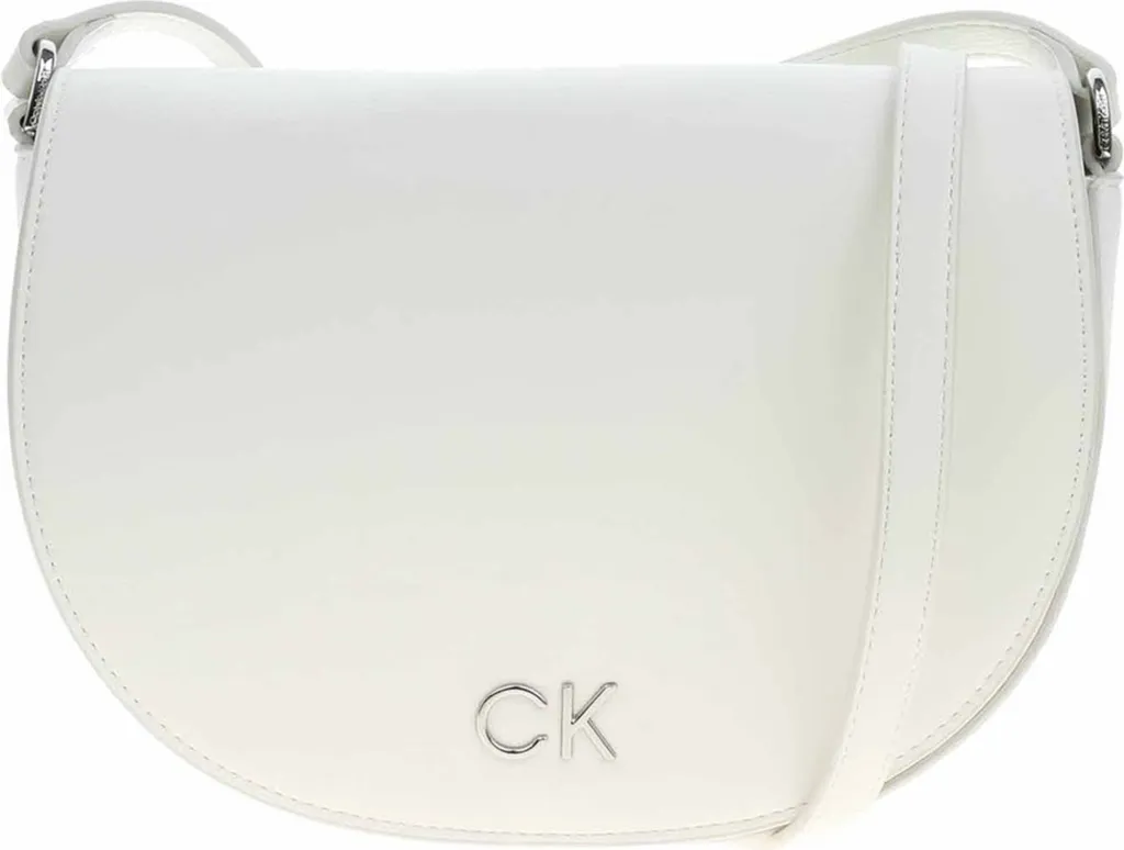 Petit Sac à Main Calvin Klein Blanc en Simili Cuir Chic K60K611679YAF