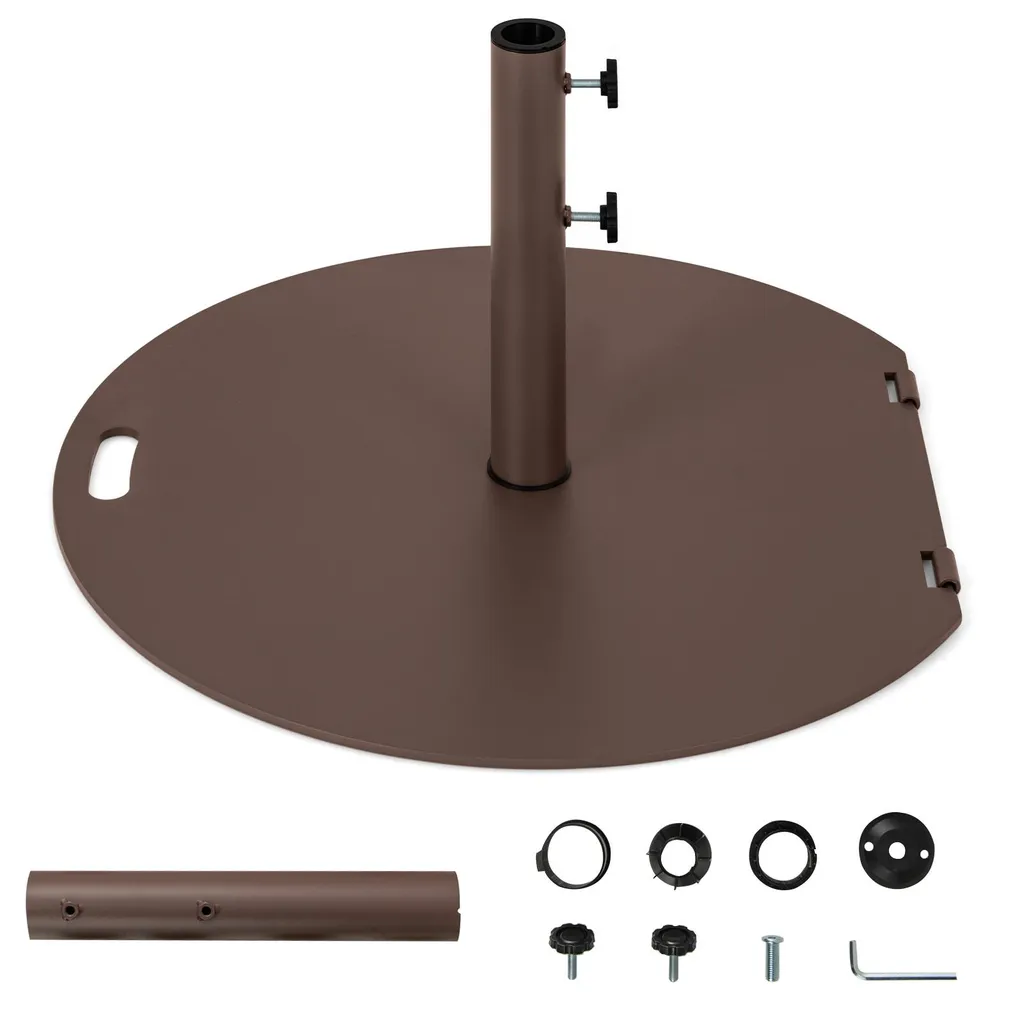 Socle de parasol rond 23 kg COSTWAY avec roulettes et poignée