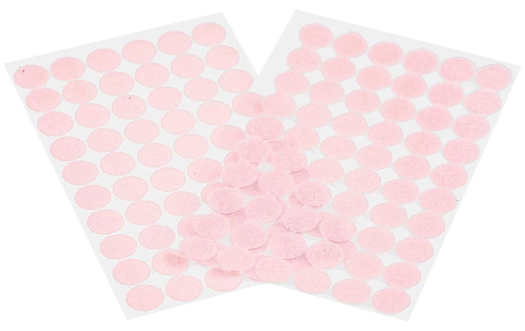 Klettband-Punkte, Klebepunkte, 15mm, rosa