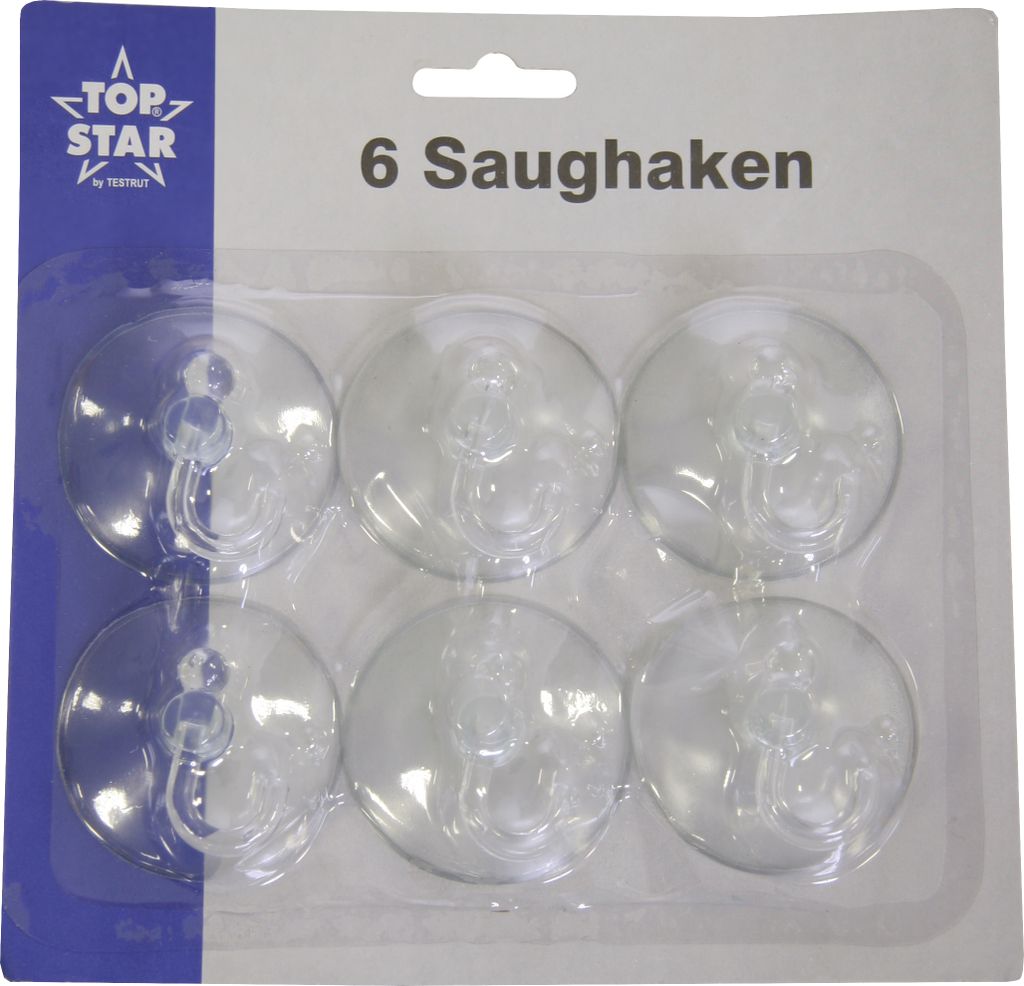 6 przyssawek 5,5 cm przezroczystych Hak obrotowy Zdjęcie produktu 