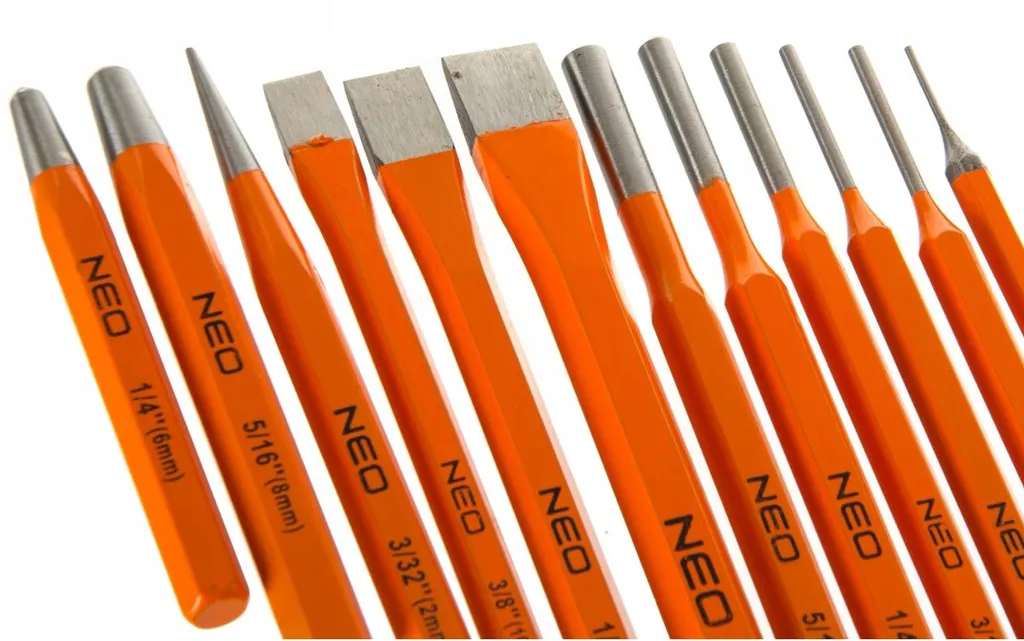 Set de forets et burins NEO TOOLS 12 pcs en chrome-vanadium durable - 13