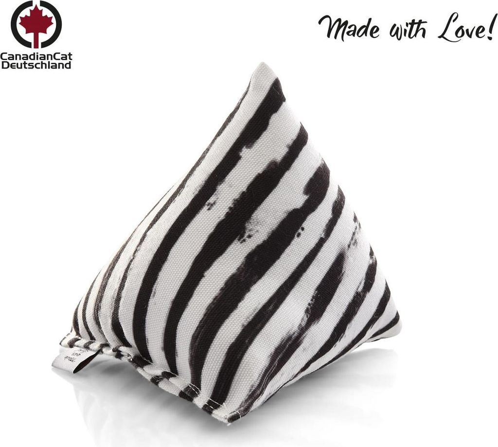 Kuschelkissen für Katzen ZEBRA mit Baldrian – Canadian Cat PIRAMID XL, 11g