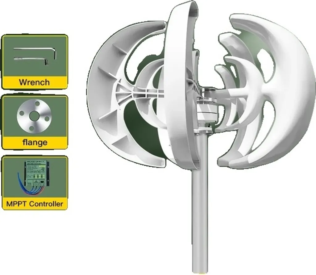Éolienne verticale 1000W pour maison autonome et recharge batterie 12V