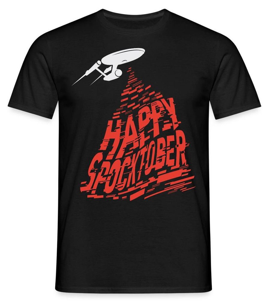Spreadshirt Star Trek Halloween Happy Spocktober Männer T-Shirt, XXL, Schwarz