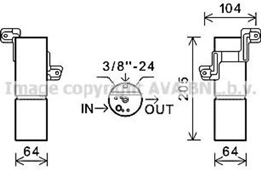 Sécheur climatisation AVA MSD598 pour Mercedes Classe S OE 2218300283