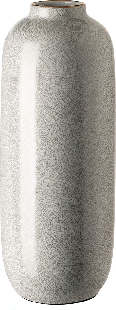 Fink ROY, Vase, Porzellan, hellgrau, weiß, L. 11 cm, B. 11 cm, H. 30 cm, D. 11 cm 127151