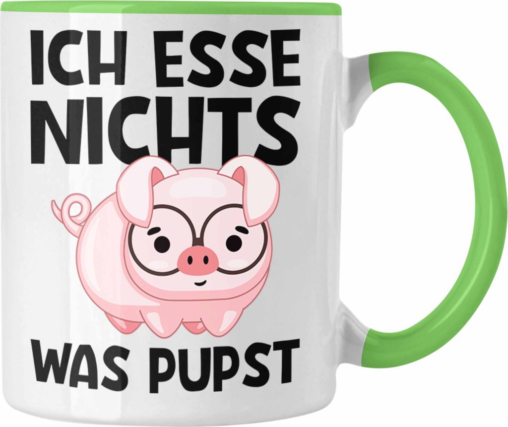 Trendation - Veganer Geschenk Lustige Tasse Vegetarier Geschenkidee Tasse Lustig für Geschenkset oder Geschenkbox (Grün)