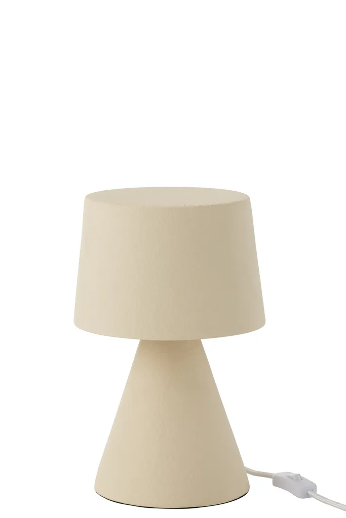 Lampe à Poser Salon Beige Pierre J-Line pour Éclairage Ambiance Douce