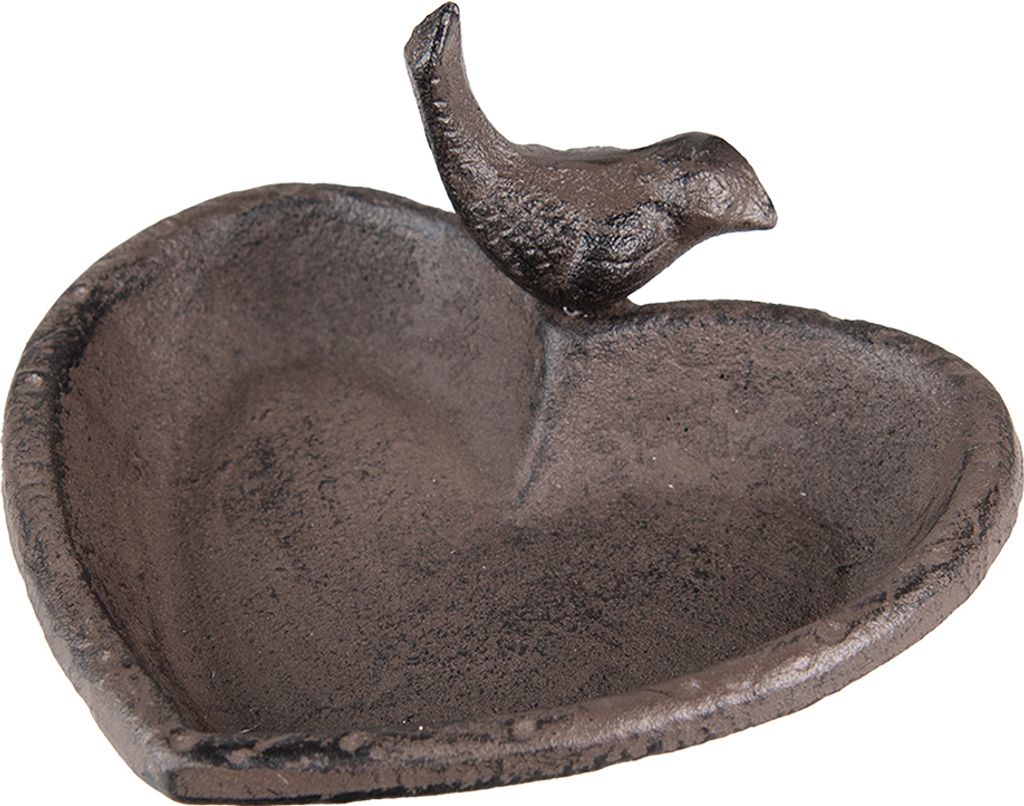 Clayre & Eef Vogelfutterhaus 16x14x8 cm Braun Eisen