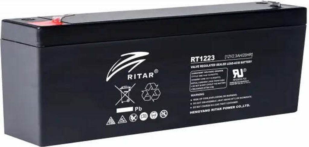 Batterie au plomb RITAR (RT1223), 12V, 2,3Ah, AGM, Image du produit 