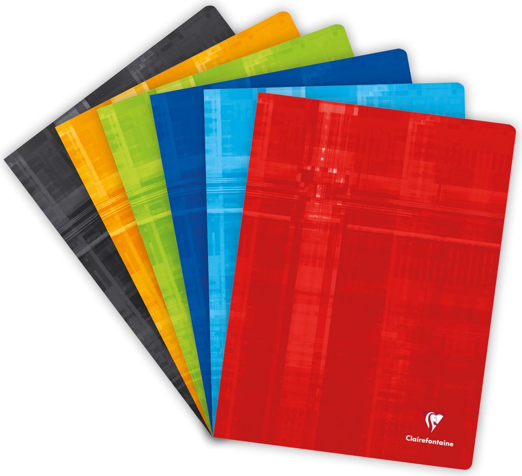 Clairefontaine 5x Heft 24x32cm 96 Blatt 90g FR Lineatur Sortiert 63341C