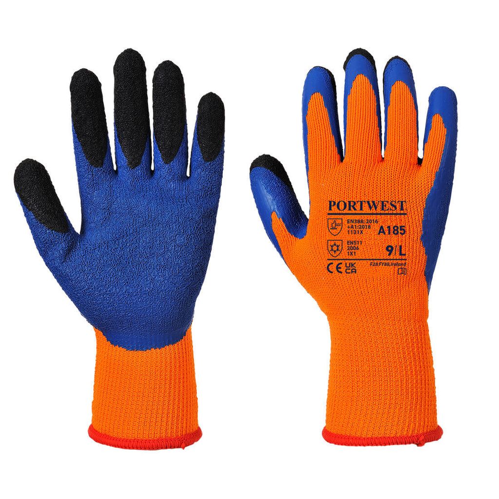 Portwest A185 Duo-Therm Handschuh Orange/Blue Gr. XL