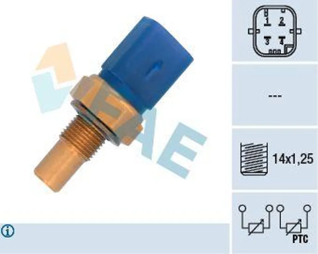 Sonde de température de liquide refroidissement OE 96250272 Peugeot 306