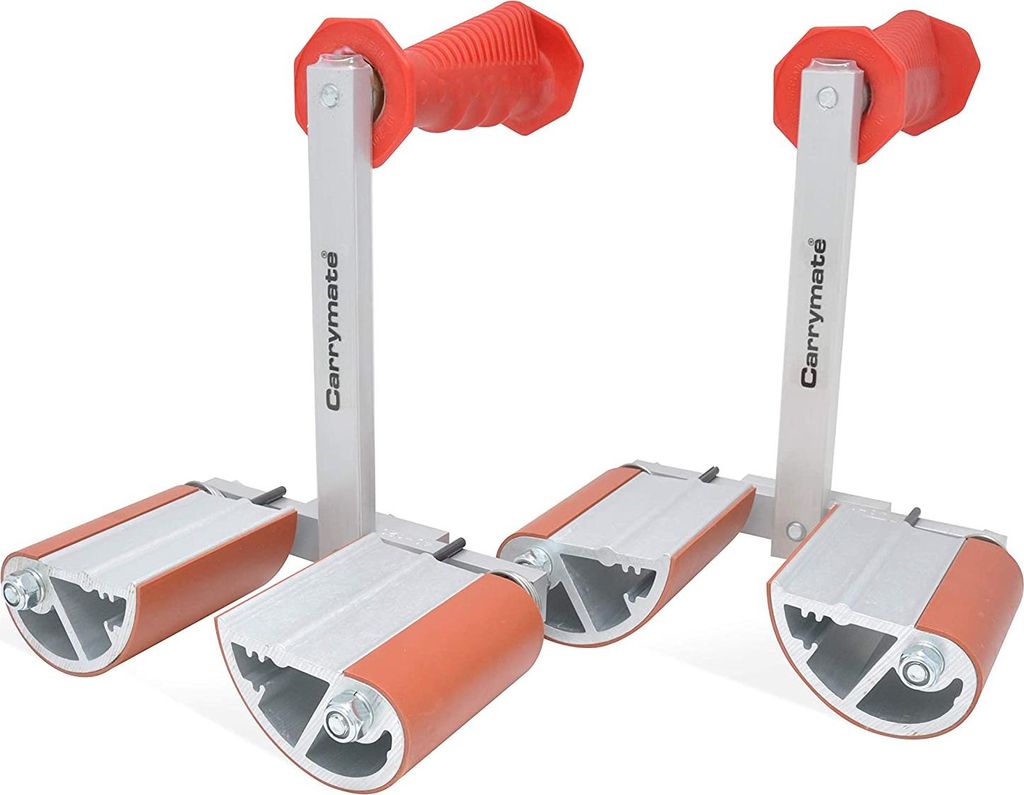 CARRYMATE Plattenträger mit verbreiterter Auflagefläche, 1 Stück, grau / rot
