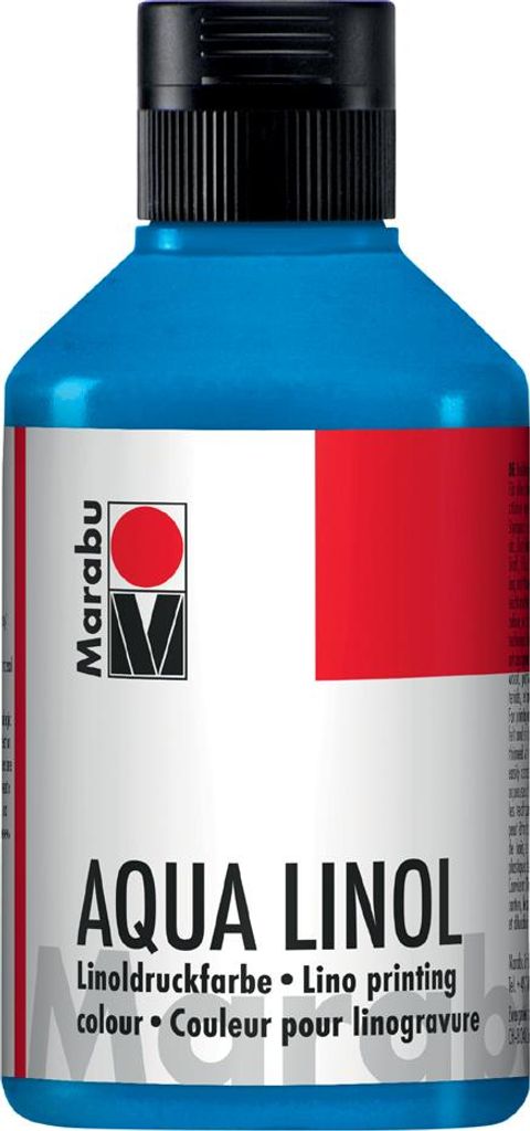 Marabu Aqua-Linoldruckfarbe mittelblau 250 ml