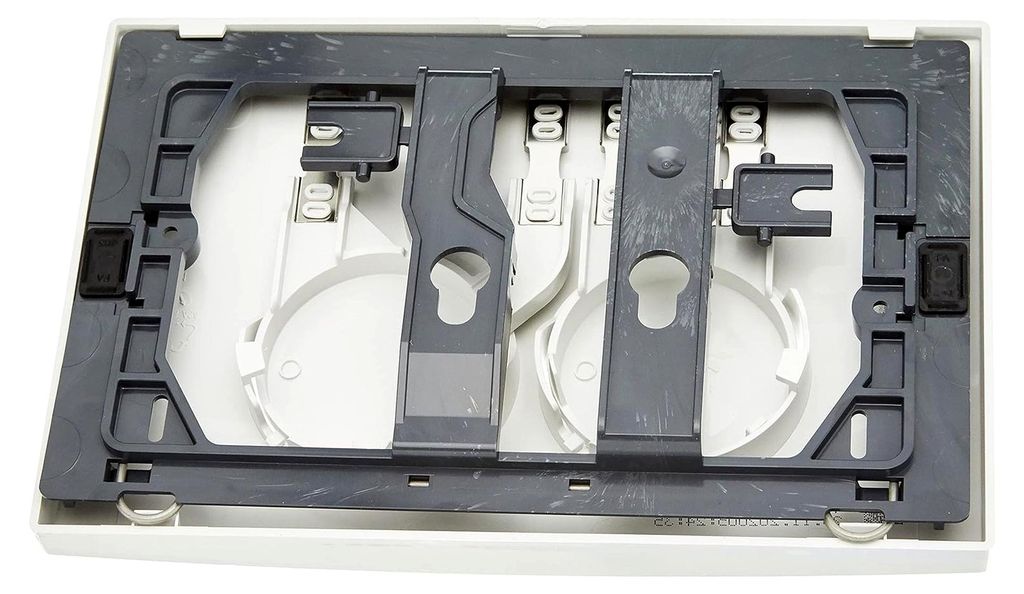 Betätigungsplatte Delta21 für 2-Mengen-Spültechnik, 245 x 165 x 14 mm, Weiß