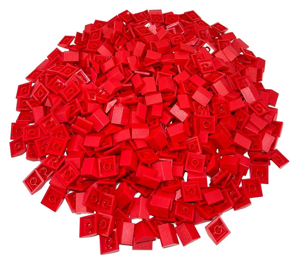 LEGO® 2x2 Firststeine Dachsteine 33 Grad Rot - 3300 NEU! Produktbild 