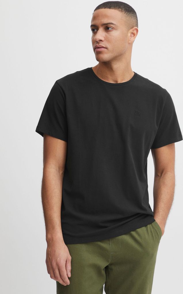 Blend BHDinton tee crew Herren T-Shirt Kurzarm Shirt Basic mit Bruststickerei Logo-Stickerei Hochwertige Baumwoll-Qualität Rundhals-Ausschnitt Cas...