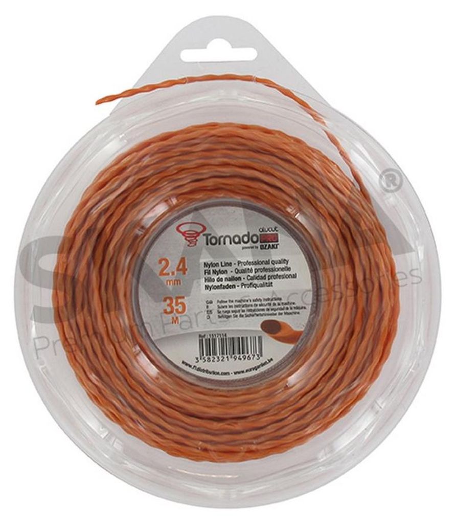 Hülle aus Nylon-Copolymer Filament Ozaki Tornado Alu – Länge: 35 m, ø: 2,40 mm.