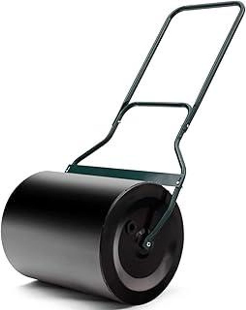 FANTASK Rasenwalze 60 L, Handwalze mit U-Griff, Gartenwalze Ø 40CM, befüllbar mit Wasser&Sand