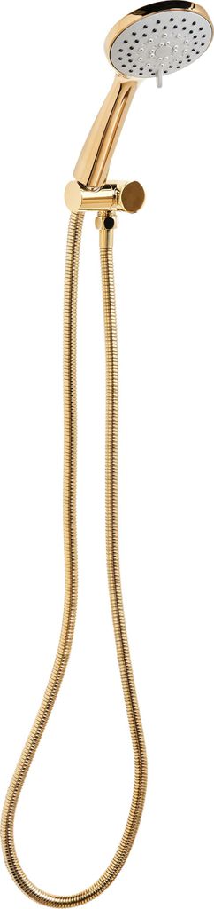 BELIANI Duschkopf mit Brauseschlauch Gold ABS Edelstahl 3 Strahlarten Modern Klassisch Handbrause Set für Badezimmer Dusche