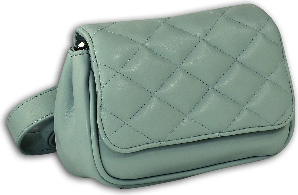 Elegante Borsa Marsupio Verde Trapuntato OTD5025G con Ciondolo Fata 2-in-1