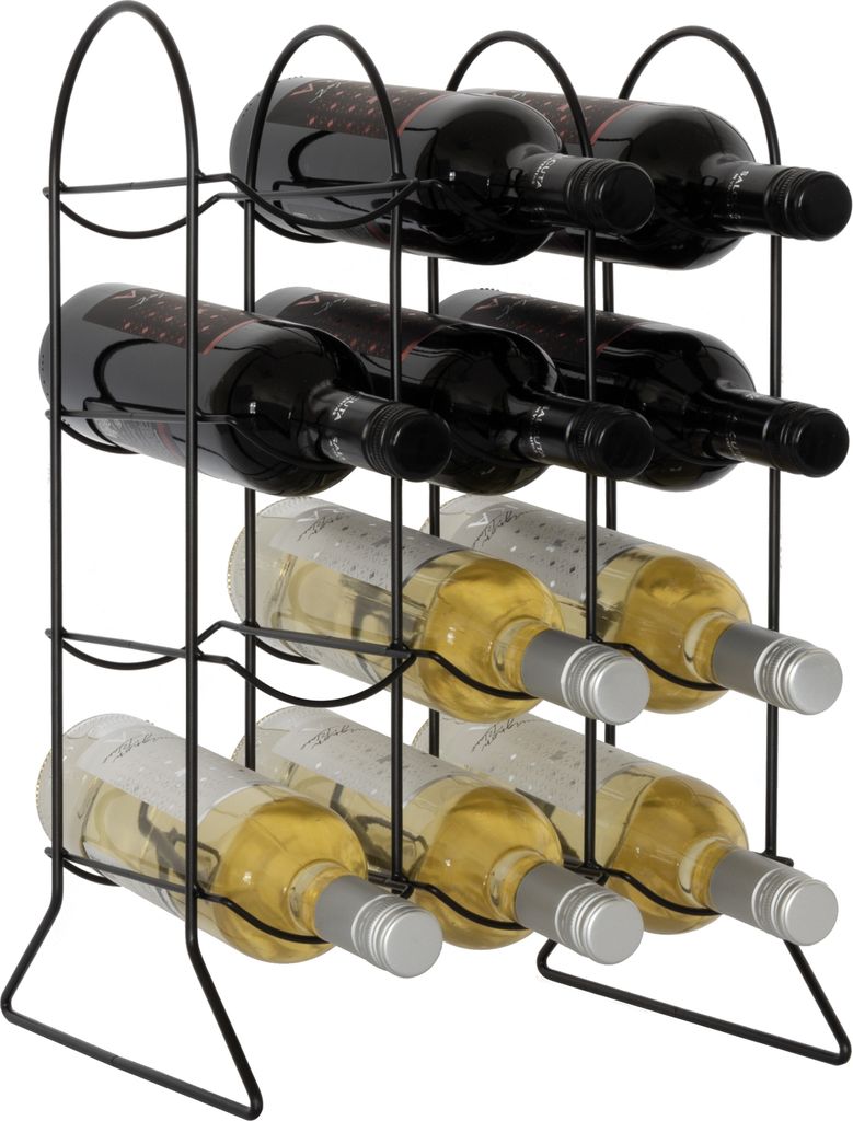 CasaLupo Weinregal Svenska Living Schwarz - 12 Flaschen