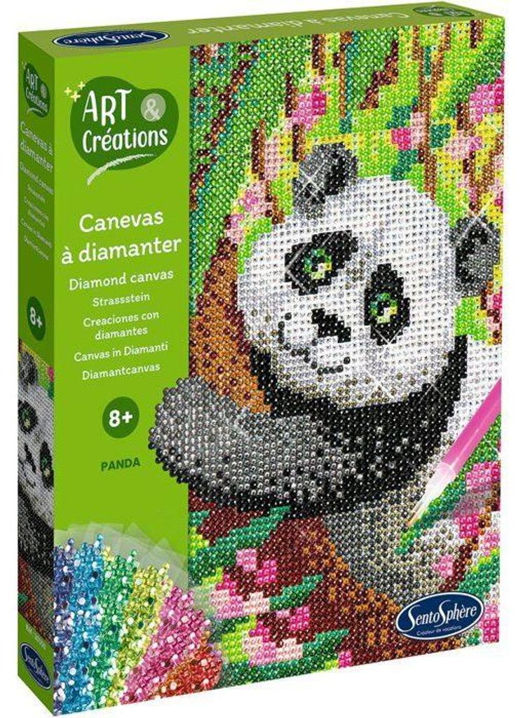 Strass Diamant Malerei Set, SENTOSPHERE Panda, Mini Strass Bastelset, Kunst & Kreationen, Ab 8 Jahren