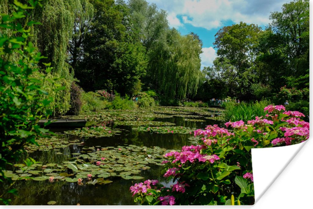 MuchoWow Poster Sommertag mit Seerosen im Garten von Monet in Frankreich 120x80 cm - Bilder
