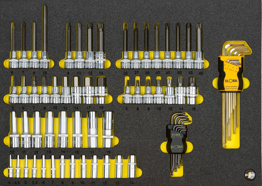 Elora Modul-Steckschlüssel-Satz 1/4" und 1/2", ELORA-OMS-52