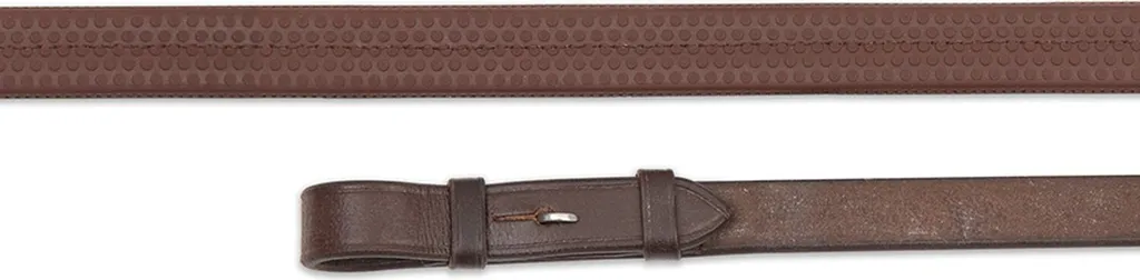 Rênes de cheval Aviemore ER481 en cuir et caoutchouc marron 54 pouces