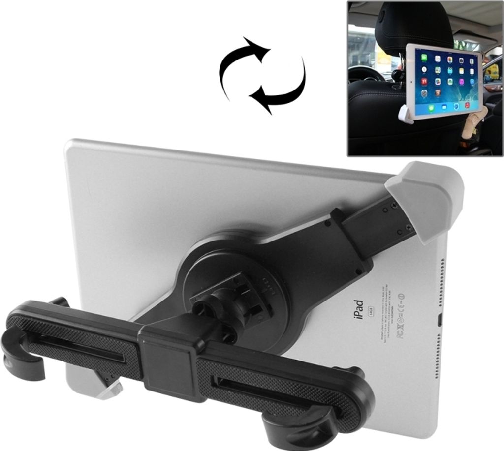 Universal 360 Grad Rotation Auto Kopfstütze Halter, Für iPad, Samsung, Lenovo, Sony und andere Tablet PC (Schwarz)