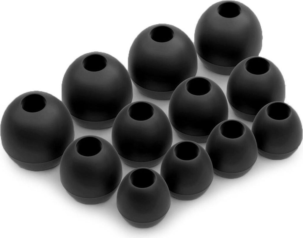 12 x Silikon Ohrstöpsel Ohrhörer Gummi Tipps Für Audio-Technica Kopfhörer Ohrhörer in Schwarz