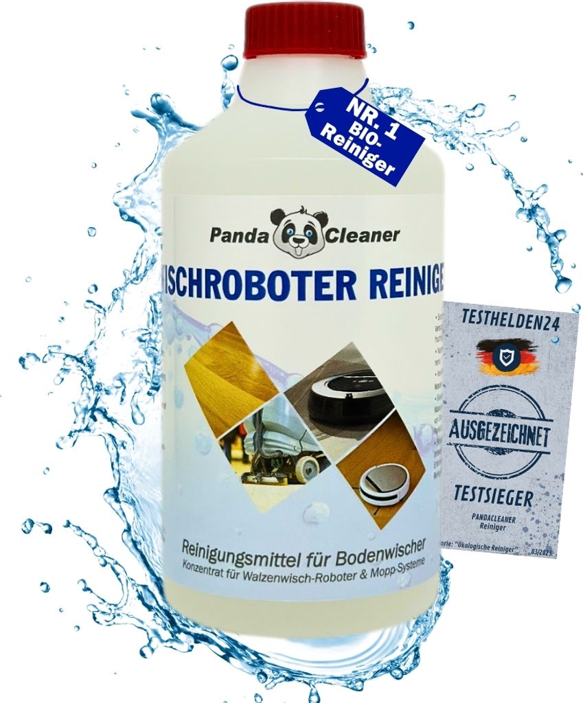 PandaCleaner Wischroboter Reiniger - Reinigungsmittel für Wischroboter - Streifenfreie & materialschonende Reinigung aller Böden - Bodenreiniger ...