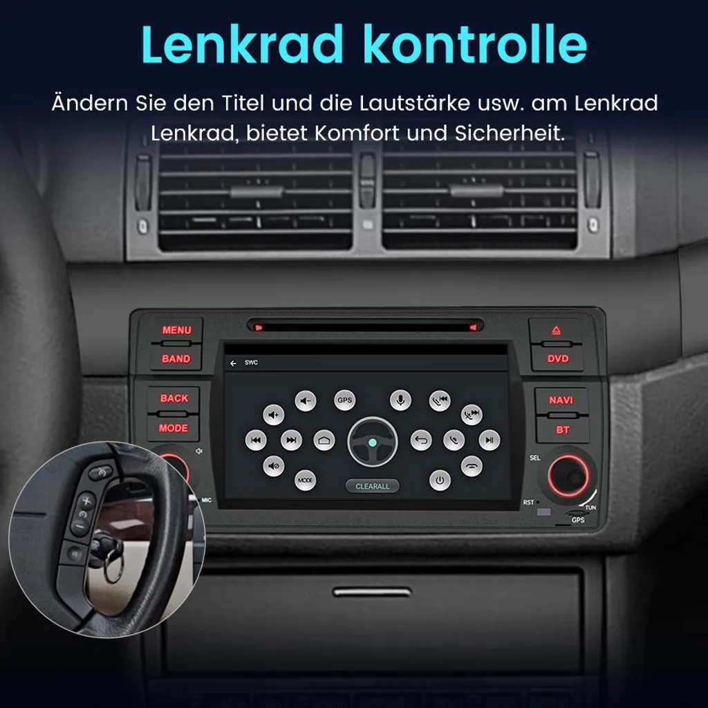 Ecran Tactile Android 10 GPS BMW E46 Bluetooth DAB+ Autoradio 4G 64GB - 11