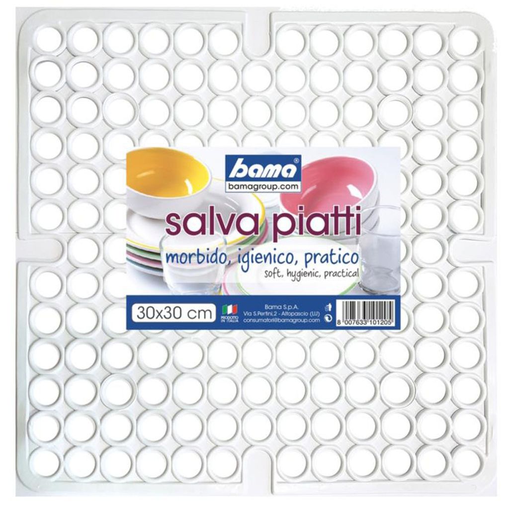 Bama Spülbeckenmatte Weiß aus PVC, 30x30 cm, leicht & Produktbild 