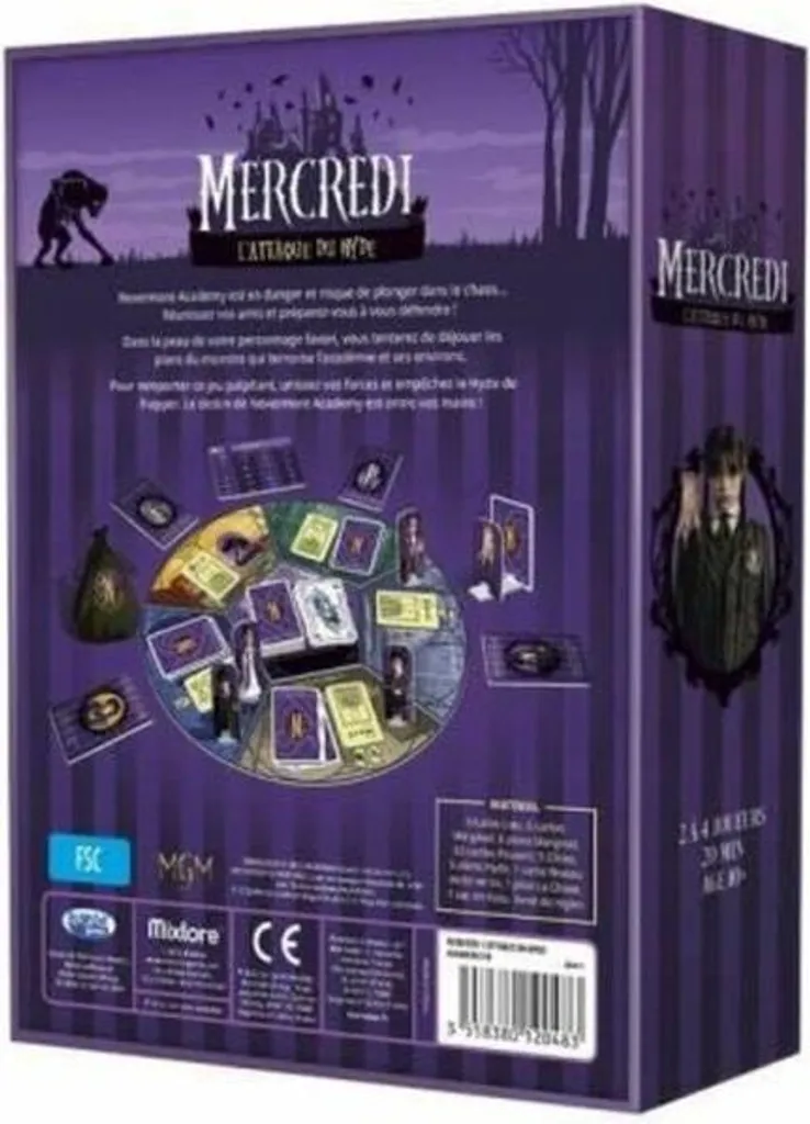 Wednesday The Hyde Attack Asmodee - Jeu de plateau sans règles complexes