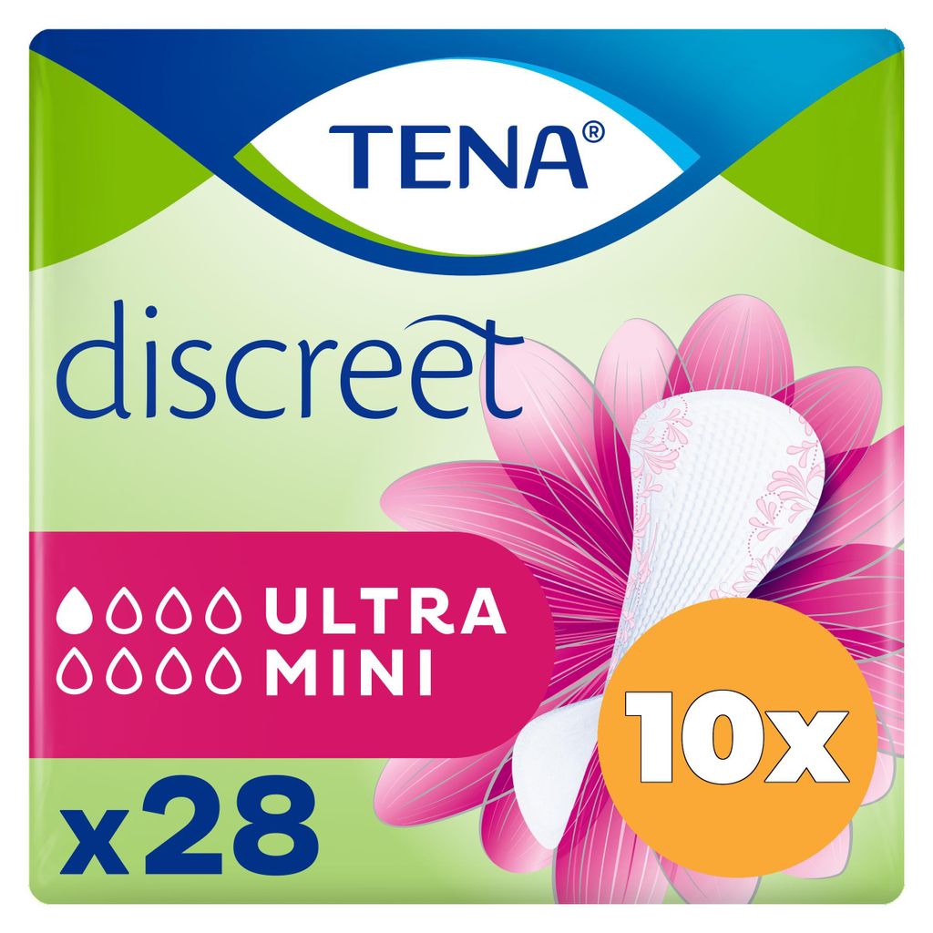 10x Tena Lady Ultra Mini (28 Stück) Produktbild 