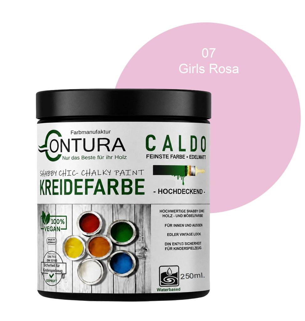 Contura BeGreen 250ml. Kreidefarbe Shabby Chic Möbellack - Produktbild 