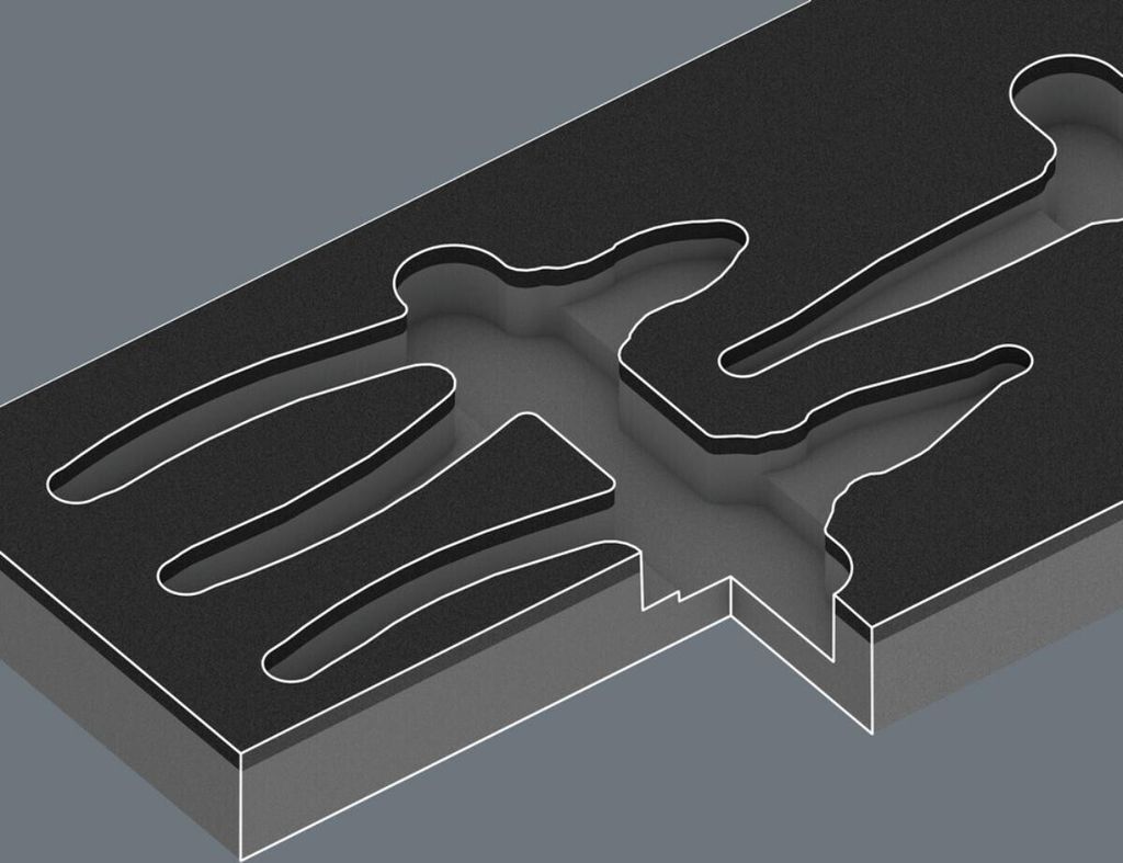 Wera 9784 Schaumstoffeinlage KNIPEX Zangen-Set VDE 1 3-teilig schwarz/grau für (05150184001)