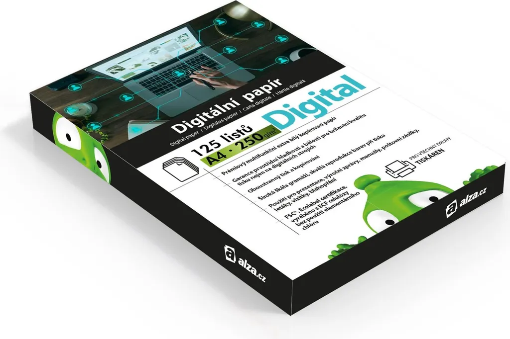 Papier Cartonné A4 250g Alza Digital pour Impression Laser et Jet d'Encre - 2